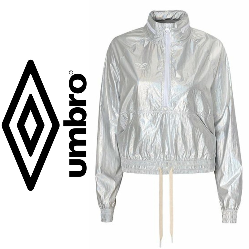 NWT Holographic silver jacket with ties